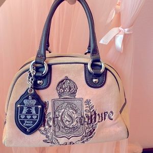 Pink vintage Juicy Couture bowler bag.